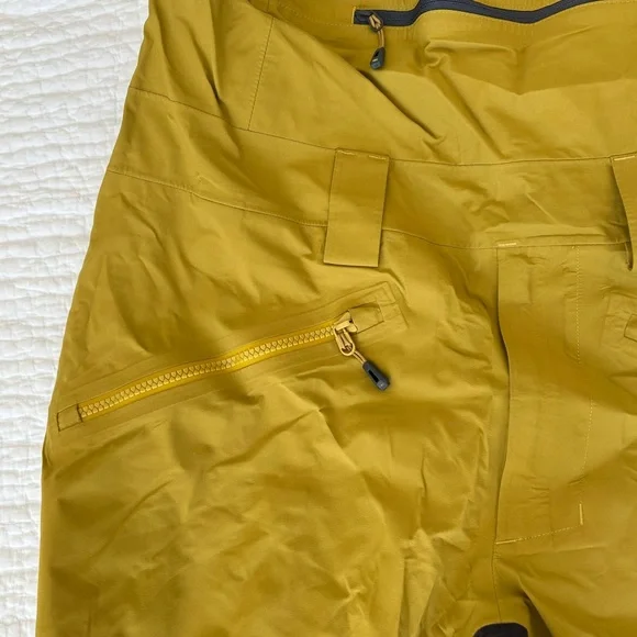 Outdoor Research Mustard Yellow Hemisphere Goretex Ski Bib - Picture 5 of 15
